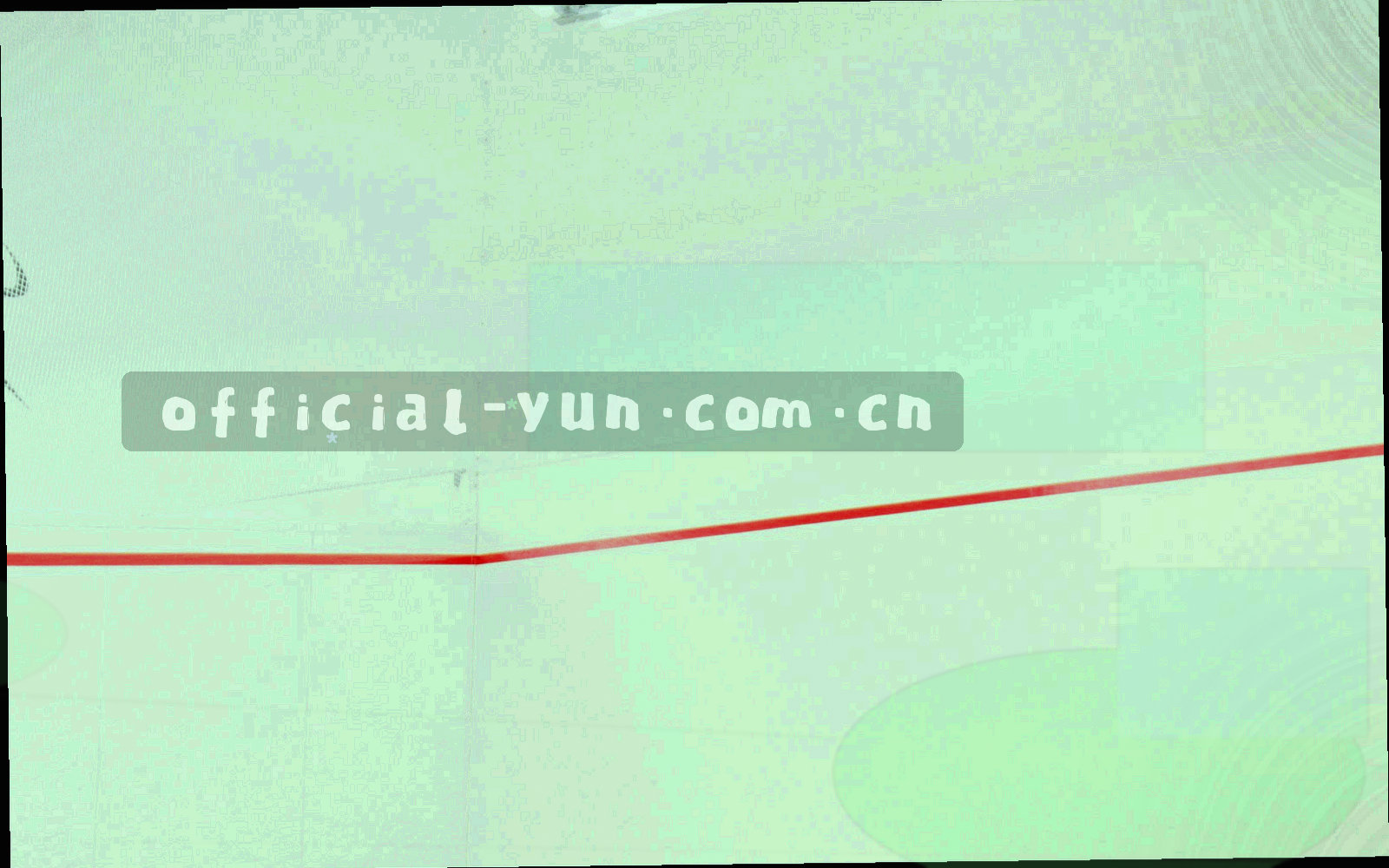 晨雾蓝草原地平线与抽象云层记分牌，荧光绿数据点散布天空，画面中没有人物